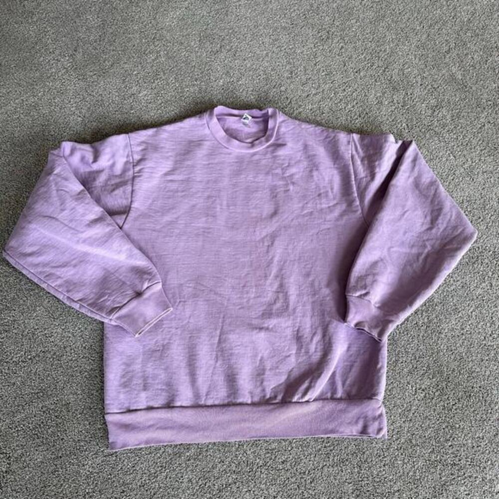 Los Angeles Apparel HF07 Heavy Fleece Crewneck Sweatshirt Lavander MEDIUM Unisex